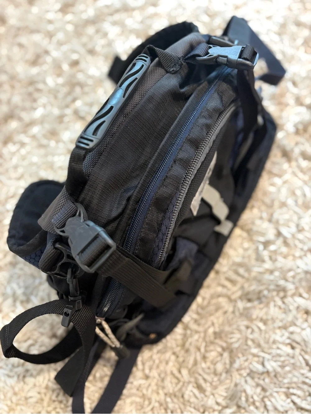 Vintage 90s The North Face Lumbar Pack - Black/navy Blue - EXCELLENT Condition